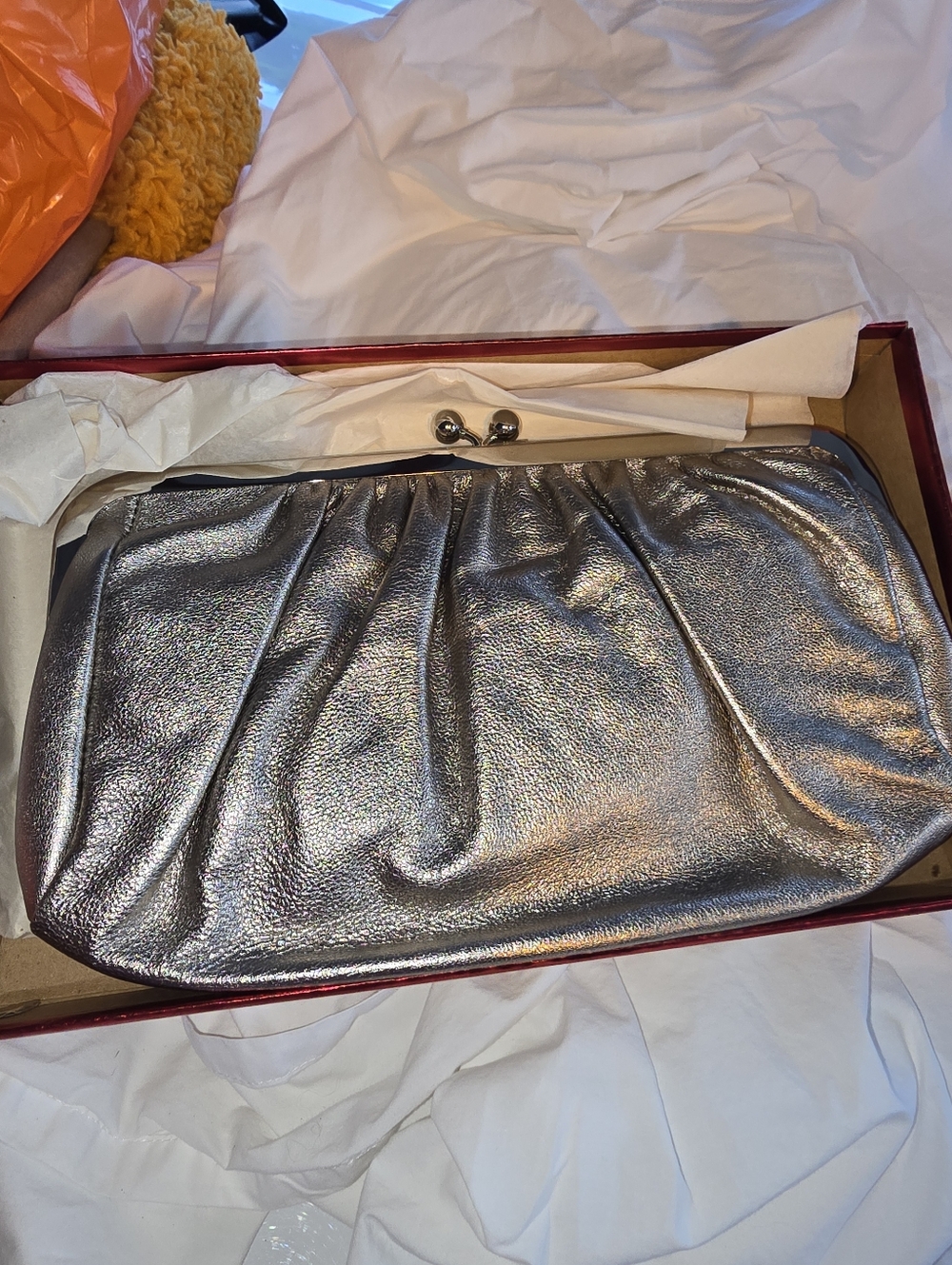 Vintage Express Silver Clutch